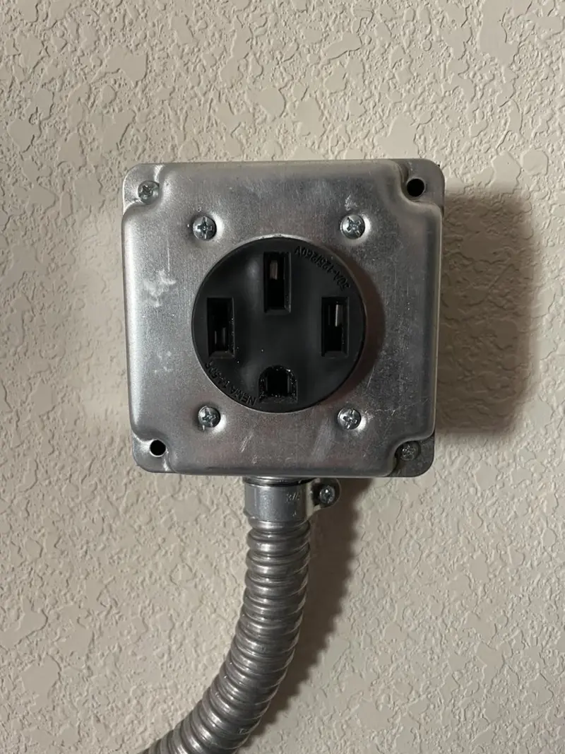 NEMA 14-50 outlet installed for Electrical Panel Upgrade in Sedona